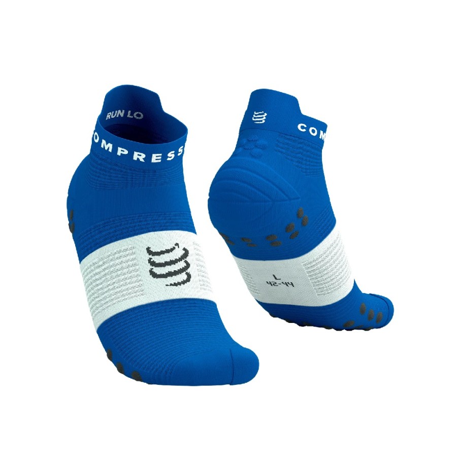 PRO RACING SOCKS V4.0 RUN LOW - PRINCESS BLUE/ WHITE 35-38