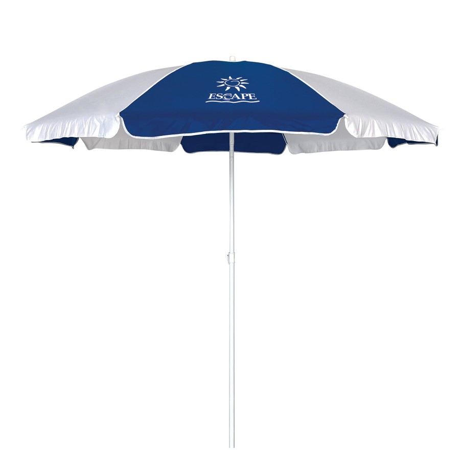 Ομπρέλα Παραλίας 2m 180gsm 8 Ακτίνες 4mm Μπλε/Λευκή