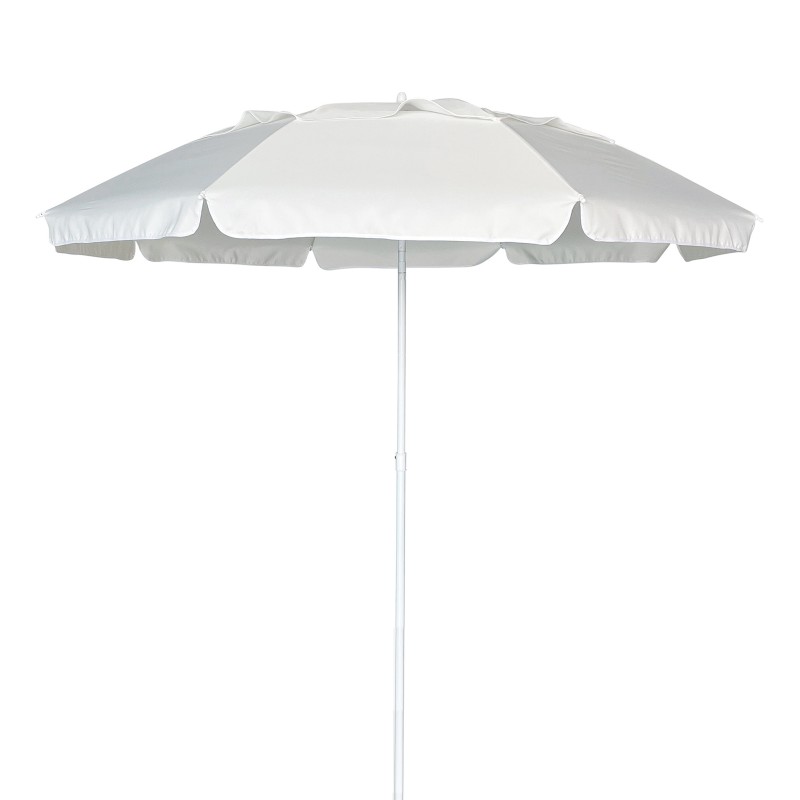 Ομπρέλα Παραλίας 2m 8 Ακτίνες Λευκή