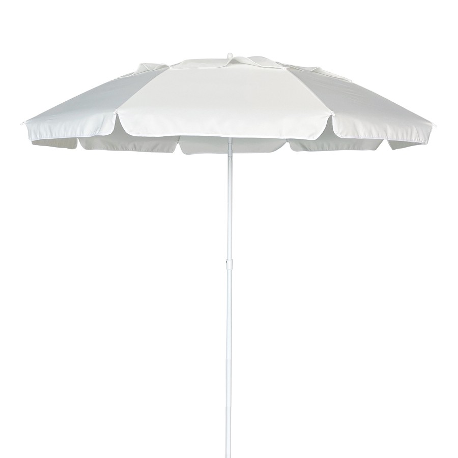 Ομπρέλα Παραλίας 2m 8 Ακτίνες Λευκή