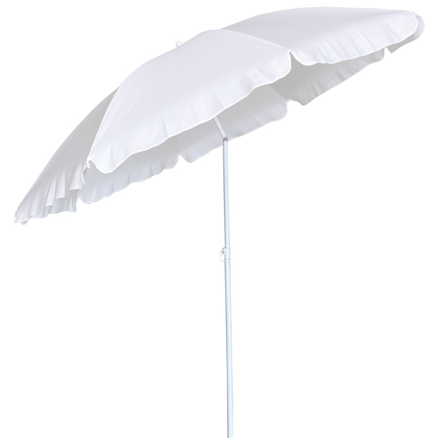 Ομπρέλα Παραλίας 2m 180gsm 8 Ακτίνες 4mm Λευκή