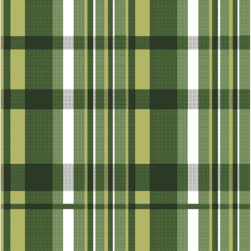 Πολυθρόνα 6 Θέσεων Πράσινου Σκελετού Πράσινο Καρό Μαξιλάρι