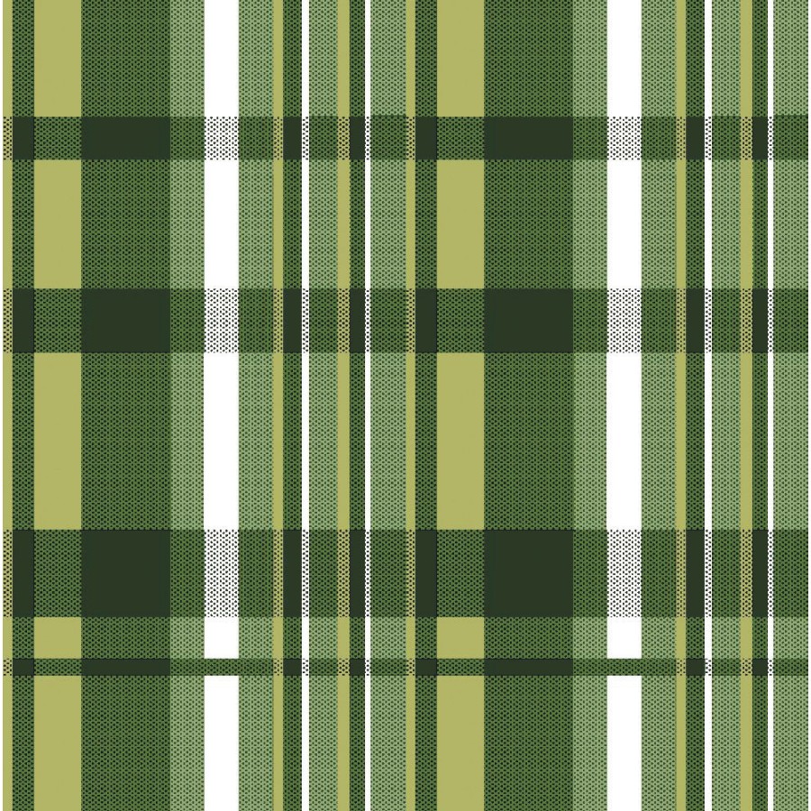 Πολυθρόνα 6 Θέσεων Πράσινου Σκελετού Πράσινο Καρό Μαξιλάρι