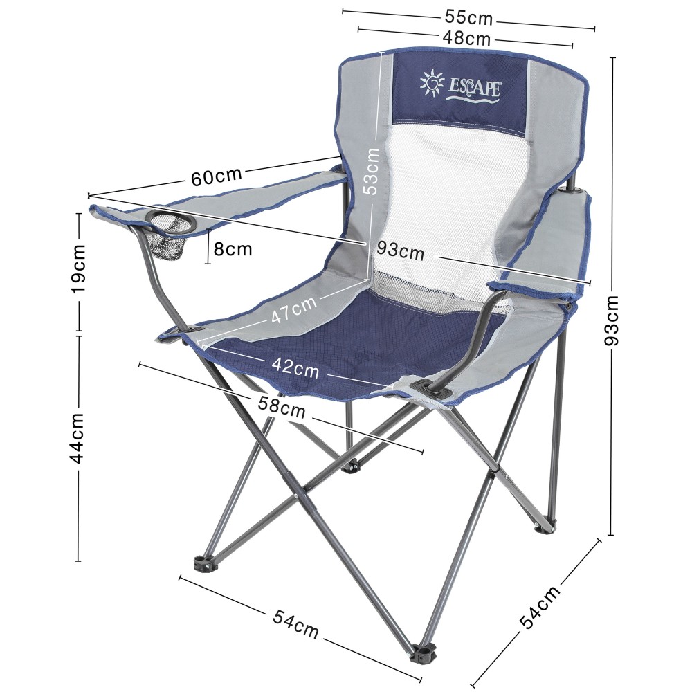 Καρέκλα Σπαστή Escape Γκρι/Μπλε