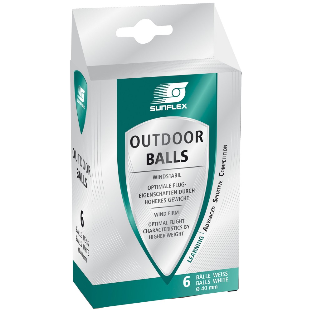 Μπαλάκια Ping Pong Εξωτερικού Χώρου Sunflex PVC 6 Τεμάχια