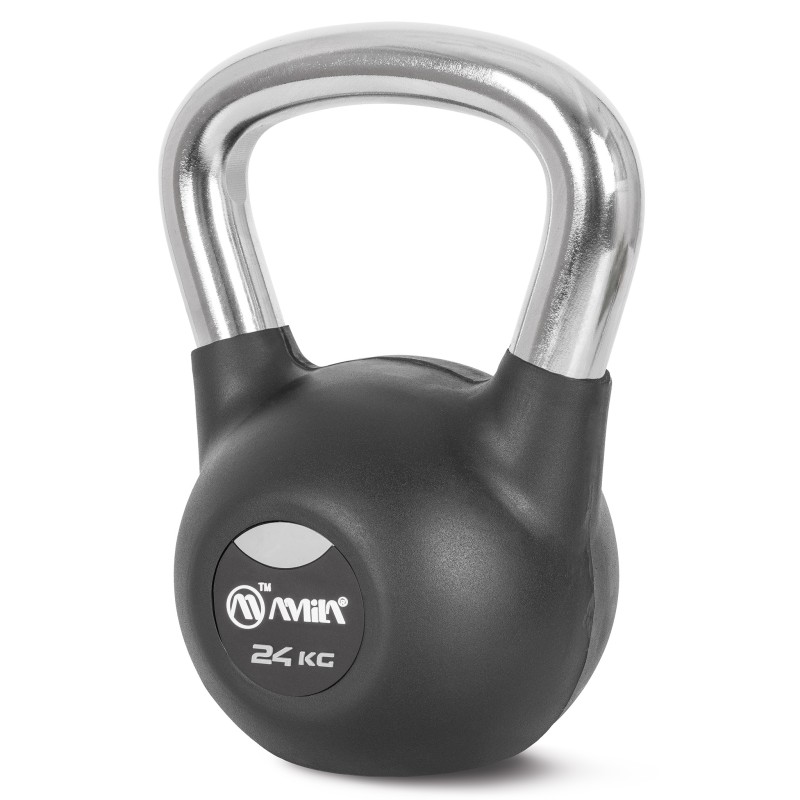 AMILA Kettlebell Rubber Cover Cr Handle 24kg