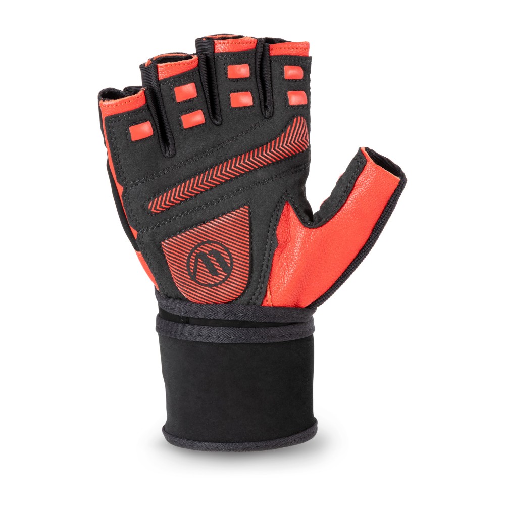 Γάντια Άρσης Βαρών AMILA Δέρμα Amara Κόκκινο/Μαύρο L