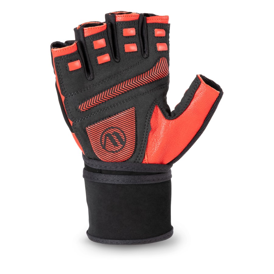 Γάντια Άρσης Βαρών AMILA Δέρμα Amara Κόκκινο/Μαύρο XL