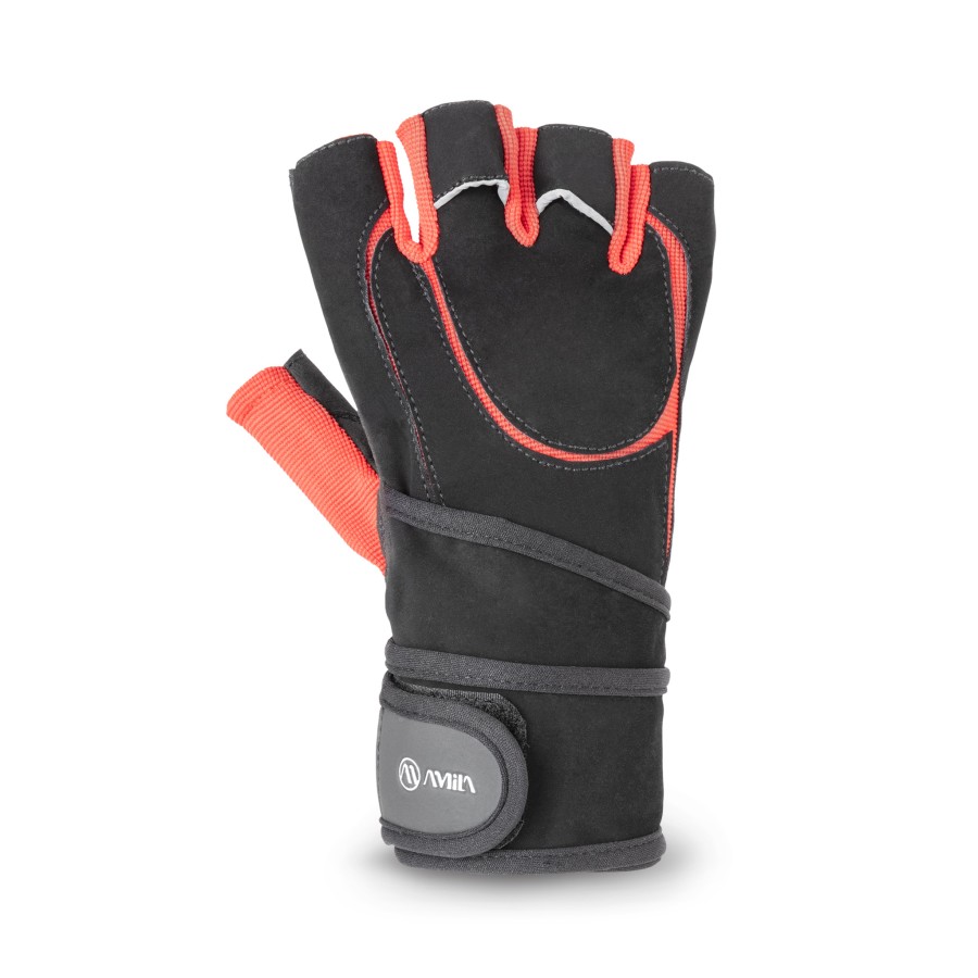 Μισόγαντα Άρσης Βαρών Amara Foreway Μαύρο/Κόκκινο M