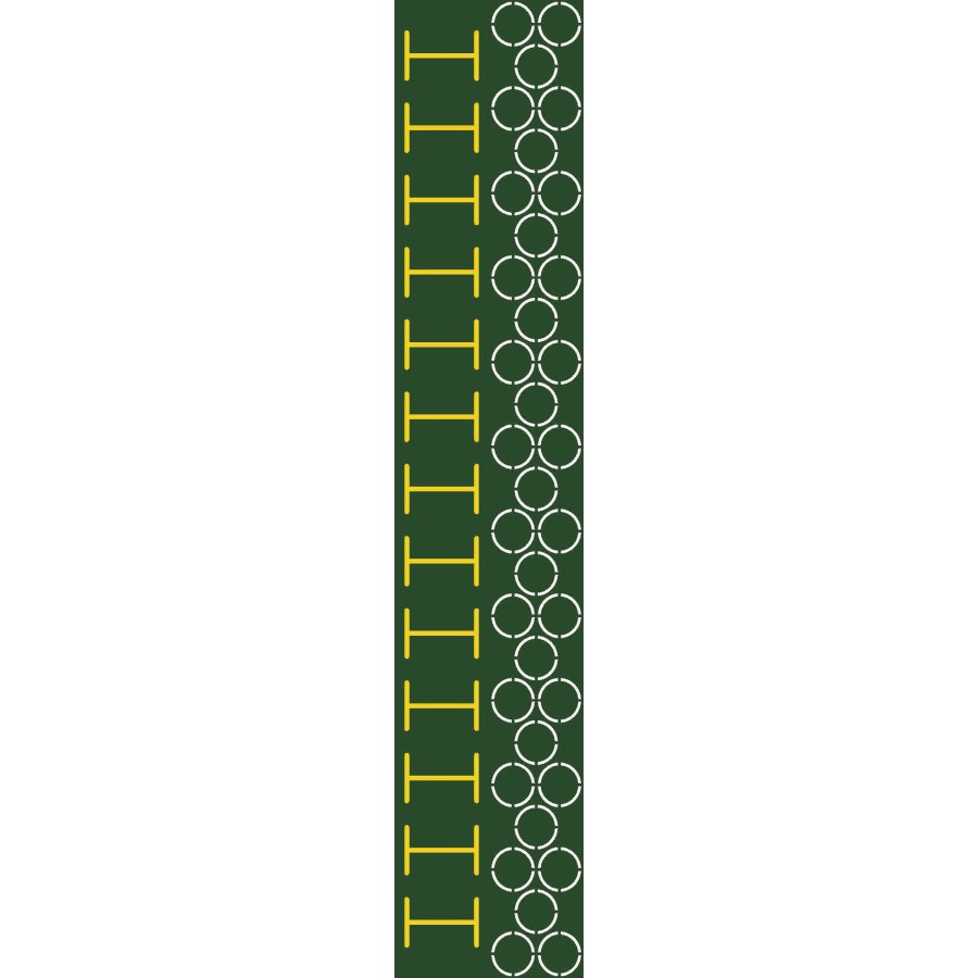 Χλοοτάπητας Sprint Track "Game" με Σχέδια Μήκους 10m Πράσινο