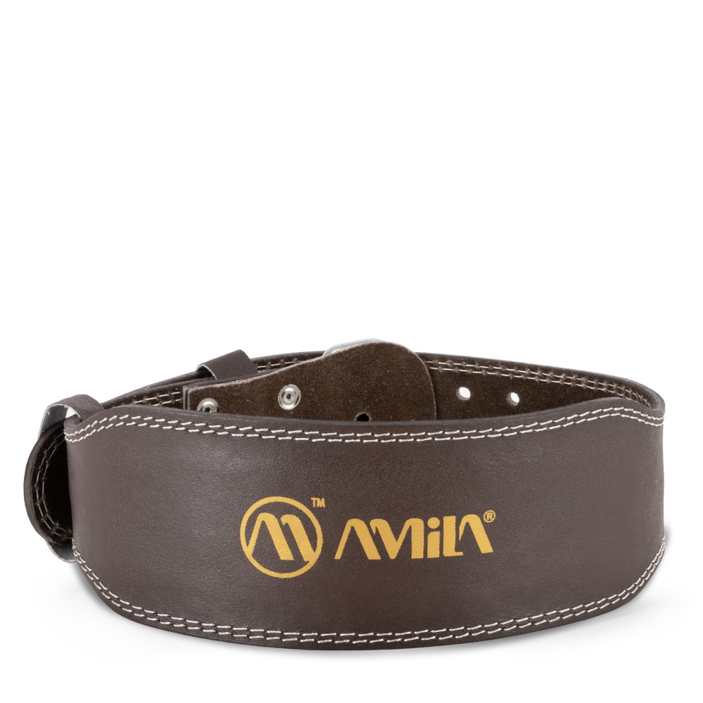 Ζώνη Άρσης Βαρών AMILA Δερμάτινη Καφέ C Quality M