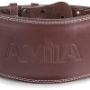 Ζώνη Άρσης Βαρών AMILA Δερμάτινη Καφέ B Quality M