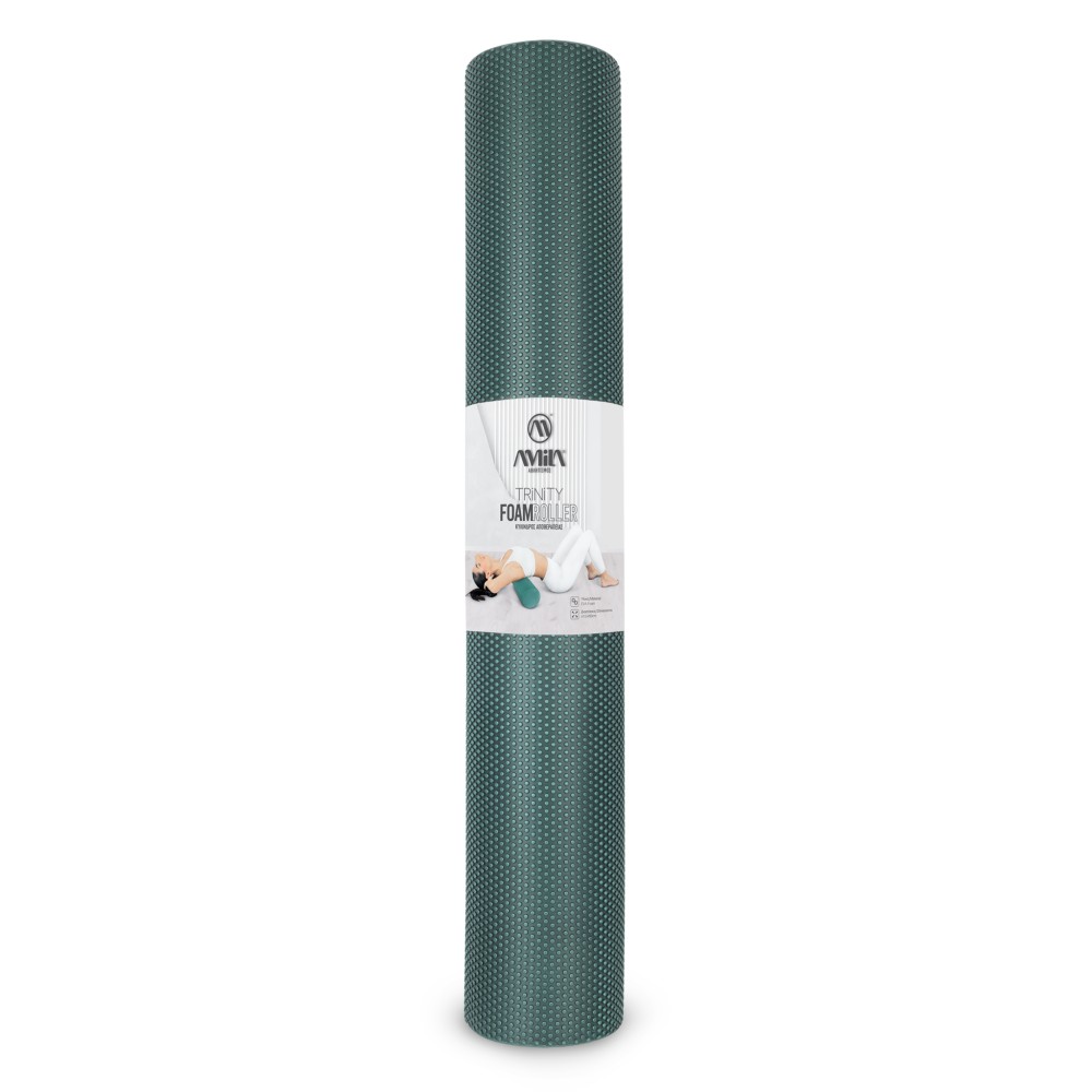 Κύλινδρος Αποθεραπείας Foam Roller Trinity Φ15x90 cm –Teal Green