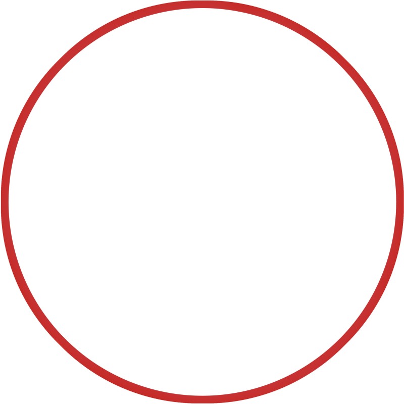 Χούλα-Χουπ HQ 70cm - Φ19mm - 280gr, Κόκκινο