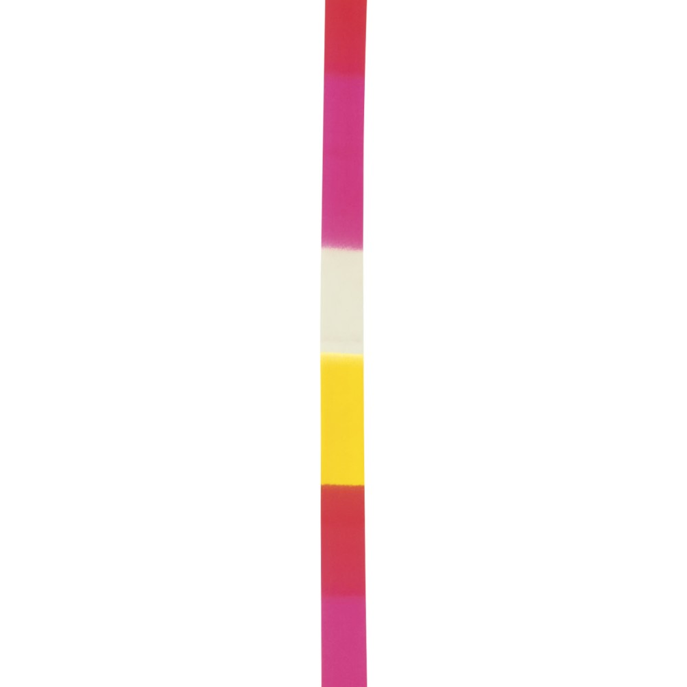 Κορδέλα Ρυθμικής Γυμναστικής 6m, Άσπρο-Ροζ-Κίτρινο