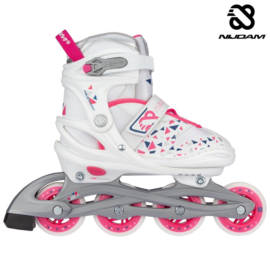 Nijdam Inline Skates Ρυθμιζόμενα "White Wedge"