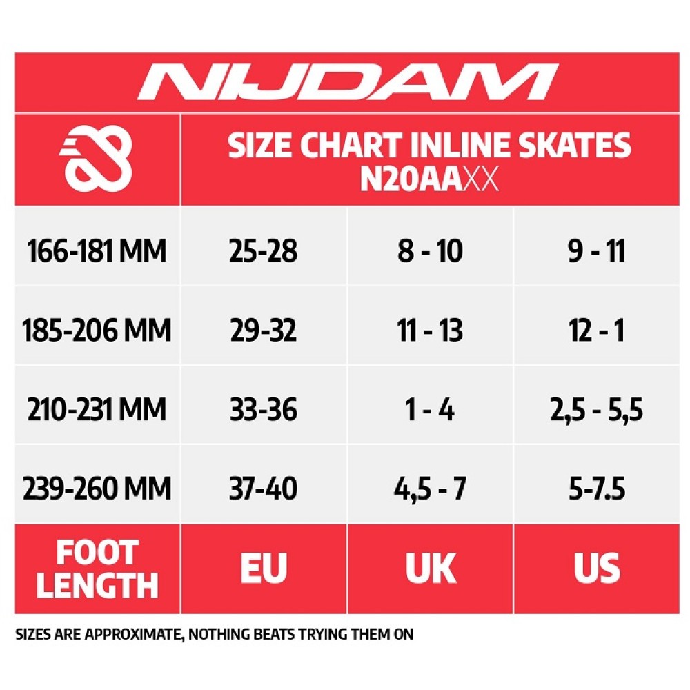 Nijdam Inline Skates Ρυθμιζόμενα "Rad Racer"