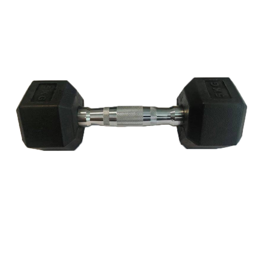 Hexagonal Rubber Dumbbell 2.5kg set Pro-Fit