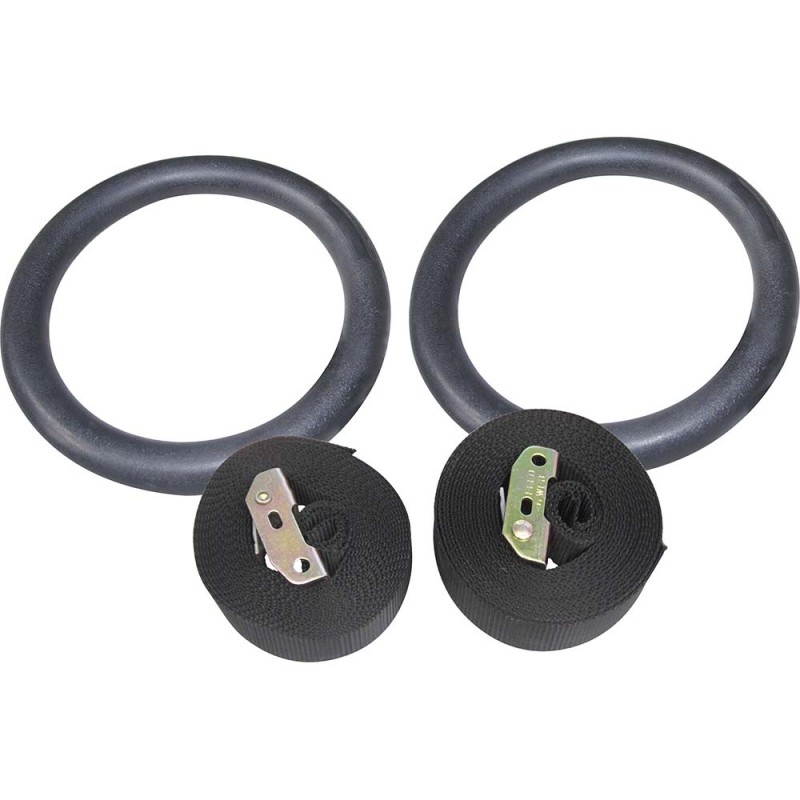 Μαύροι Κρίκοι Γυμναστικής με Ιμάντες Pro-Fit