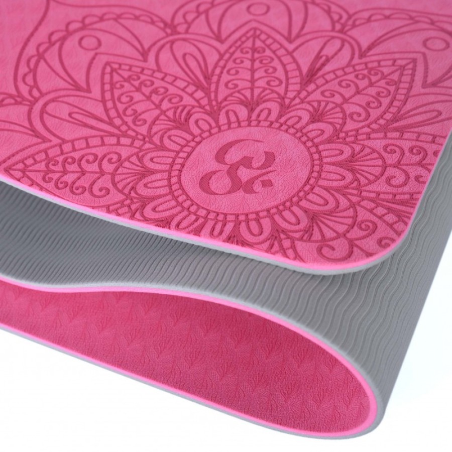 TWO-TONE T.P.E. YOGA MAT FUCHSIA