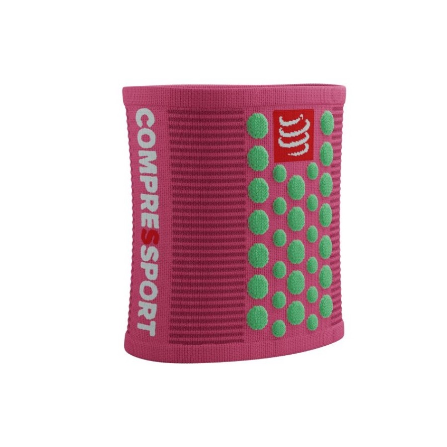 COMPRESSPORT WRIST BAND (HOT PINK / SUMMER GREEN)