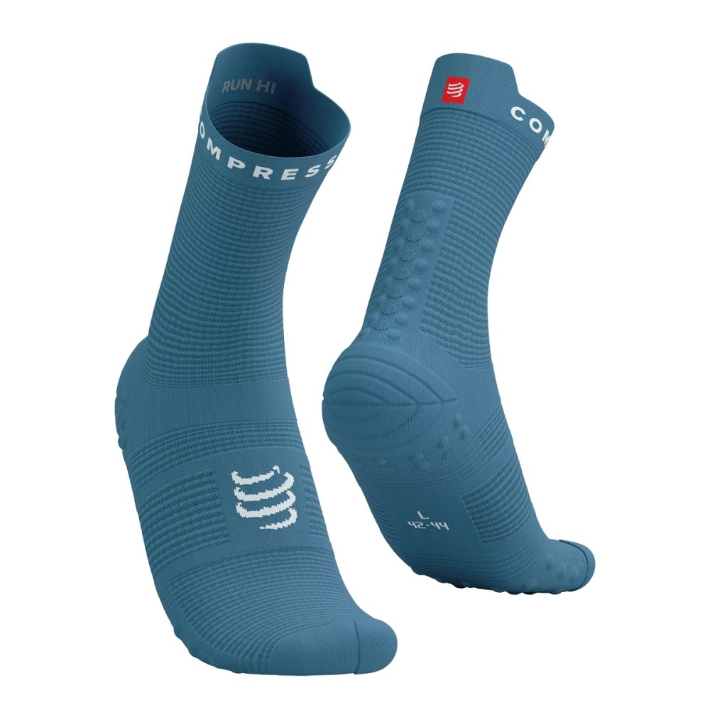 PRO RACING SOCKS V4.0 RUN HIGH - NIAGARA BLUE WHITE  39-41