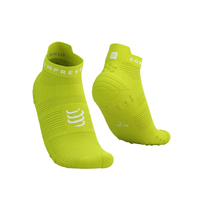 PRO RACING SOCKS V4.0 RUN LOW - GREEN SHEEN 45-48
