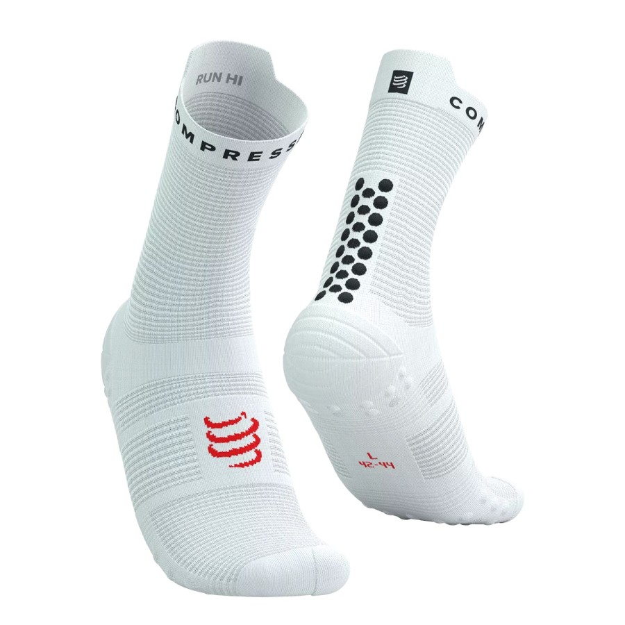 PRO RACING SOCKS V4.0 RUN HIGH - WHITE / BLACK 45-48