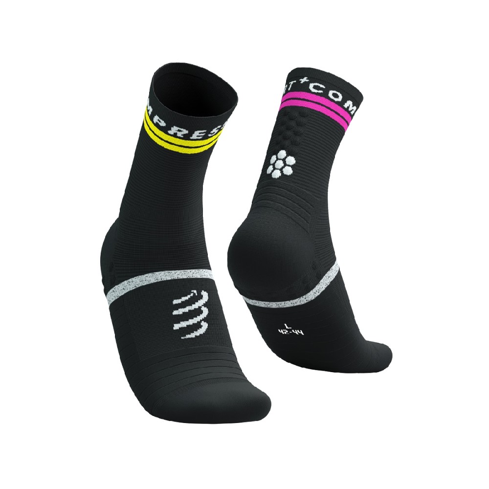 PRO MARATHON 2.0 SOCKS - BLACK / YELLOW / PINK 35-38