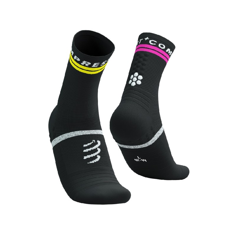 PRO MARATHON 2.0 SOCKS - BLACK / YELLOW / PINK 35-38