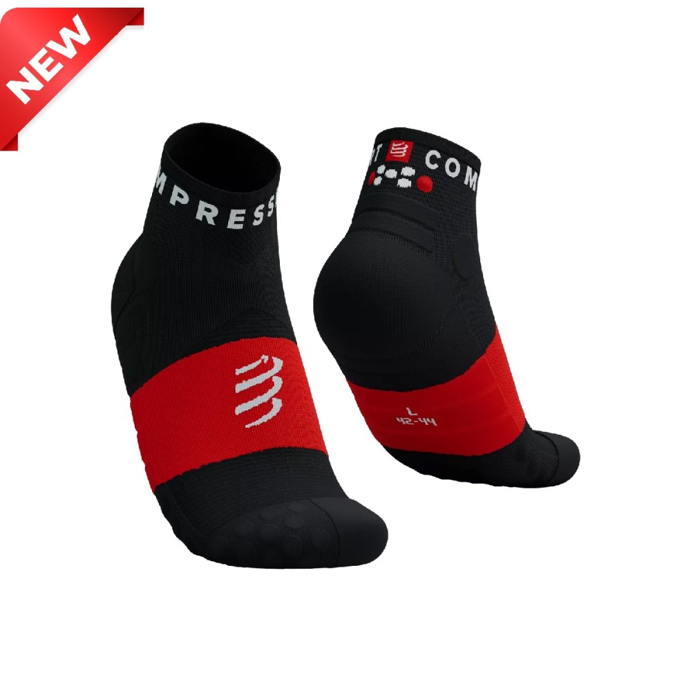 ULTRA TRAIL LO CUT SOCKS - BLACK RED 45-48