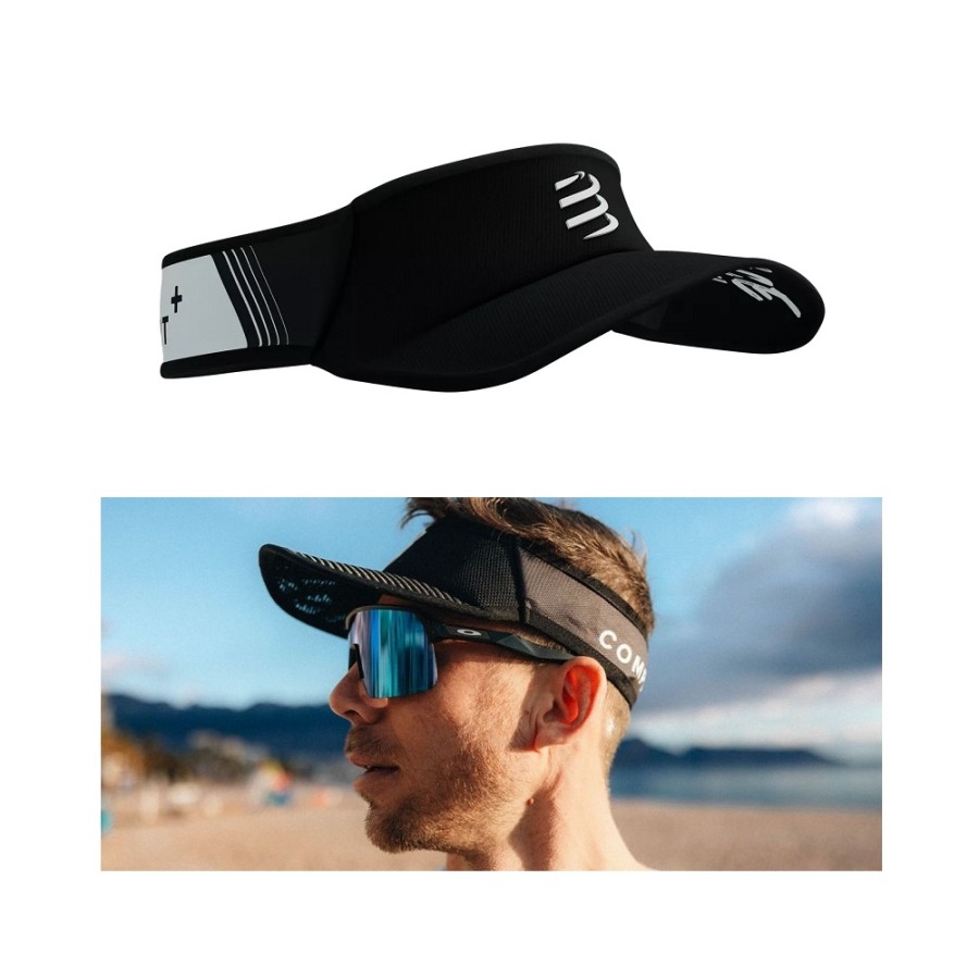Compressport ULTRALIGHT Visor (BLACK WHITE)