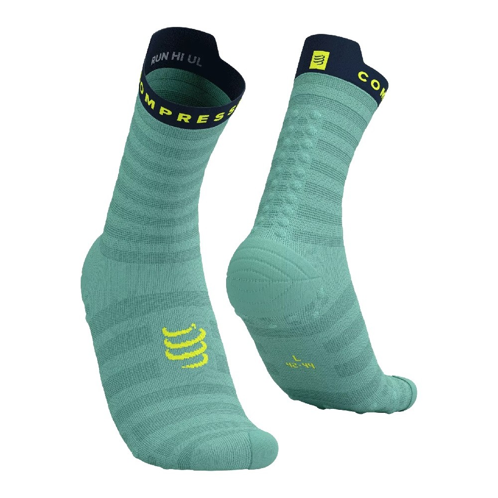 PRO RACING SOCKS V4.0 RUN HIGH - SHELL BLUE/PURPLE T1 / 35-38