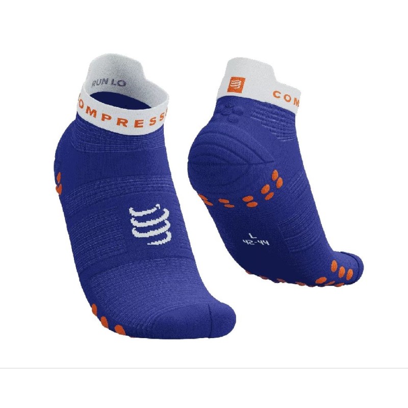 PRO RACING SOCKS V4.0 RUN LOW - DAZZ BLUE / WHITE T1 / 35-38