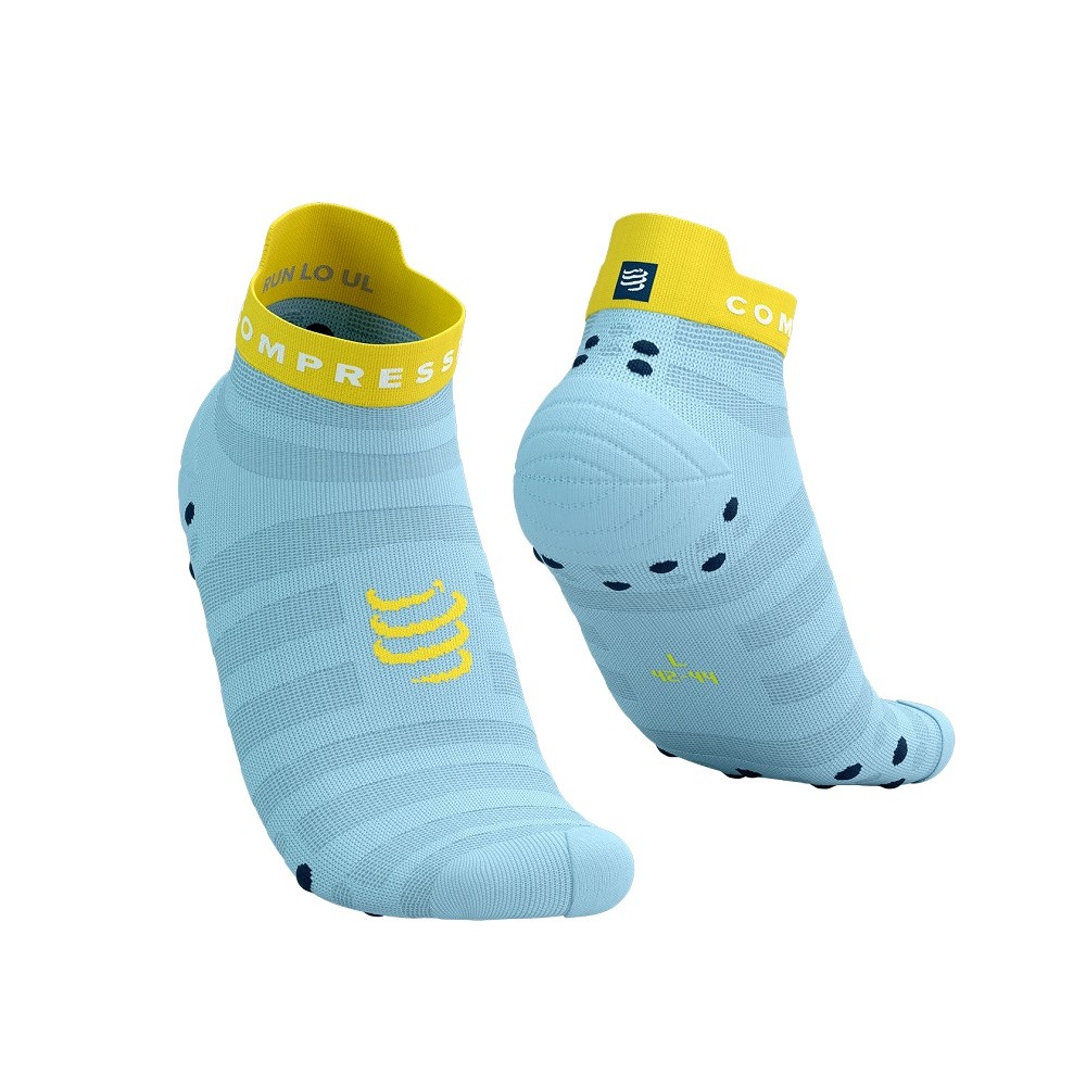 Pro Racing Socks V4.0 Ultralight Run LO - Cashmere Blue/Yellow T2 / 39-41