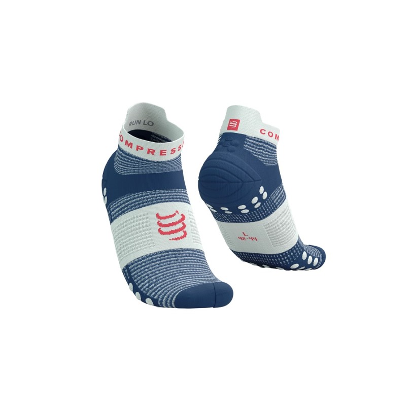 COMPRESSPORT PRO RACING SOCKS V4.0 RUN LOW - BLUES / SUGAR T1 / 35-38