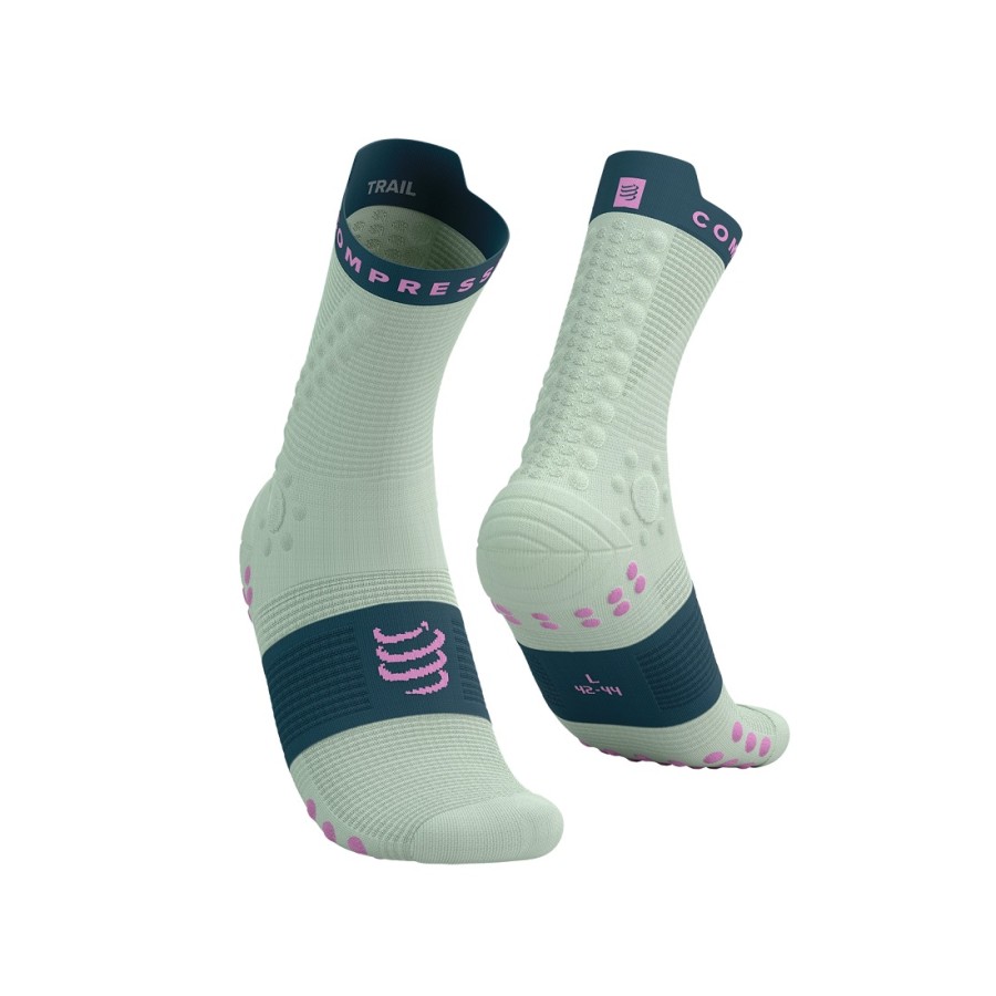 COMPRESSPORT PRO RACING SOCKS V4.0 TRAIL - AQUA/STARGAZER T4 / 45-48