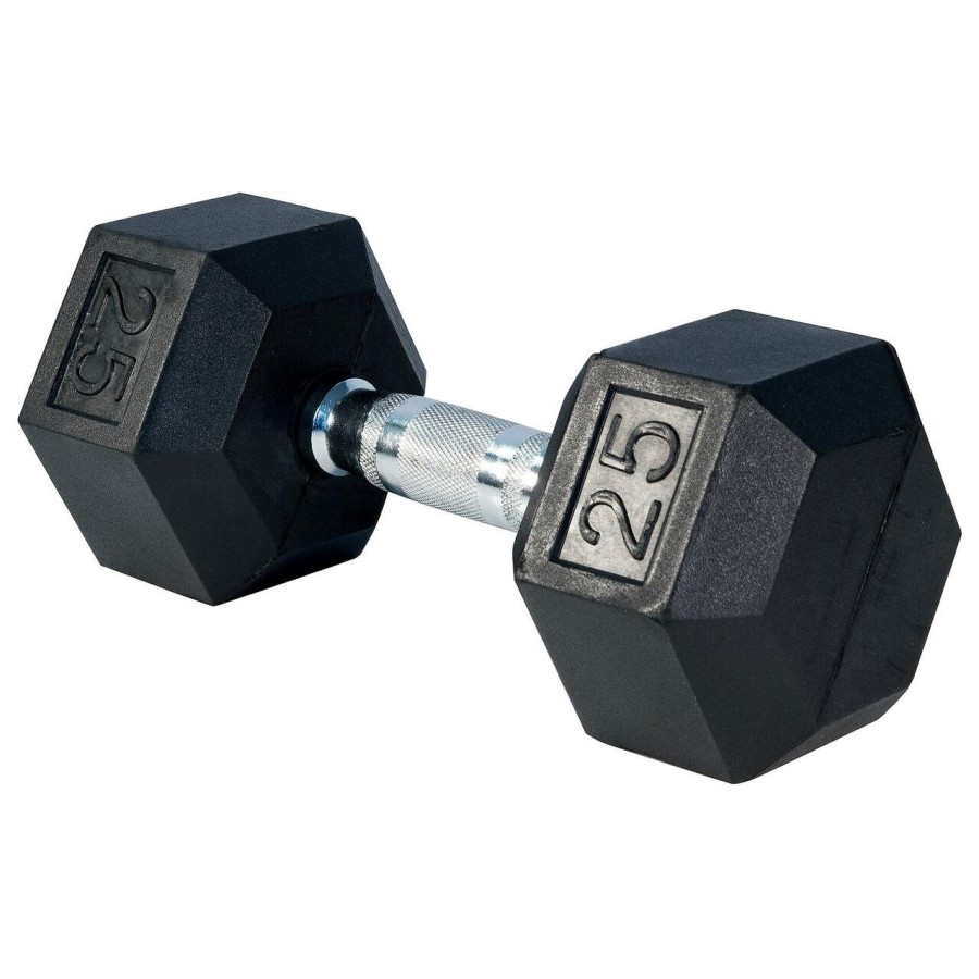 Hexagonal Rubber Dumbbells (2x1kg)