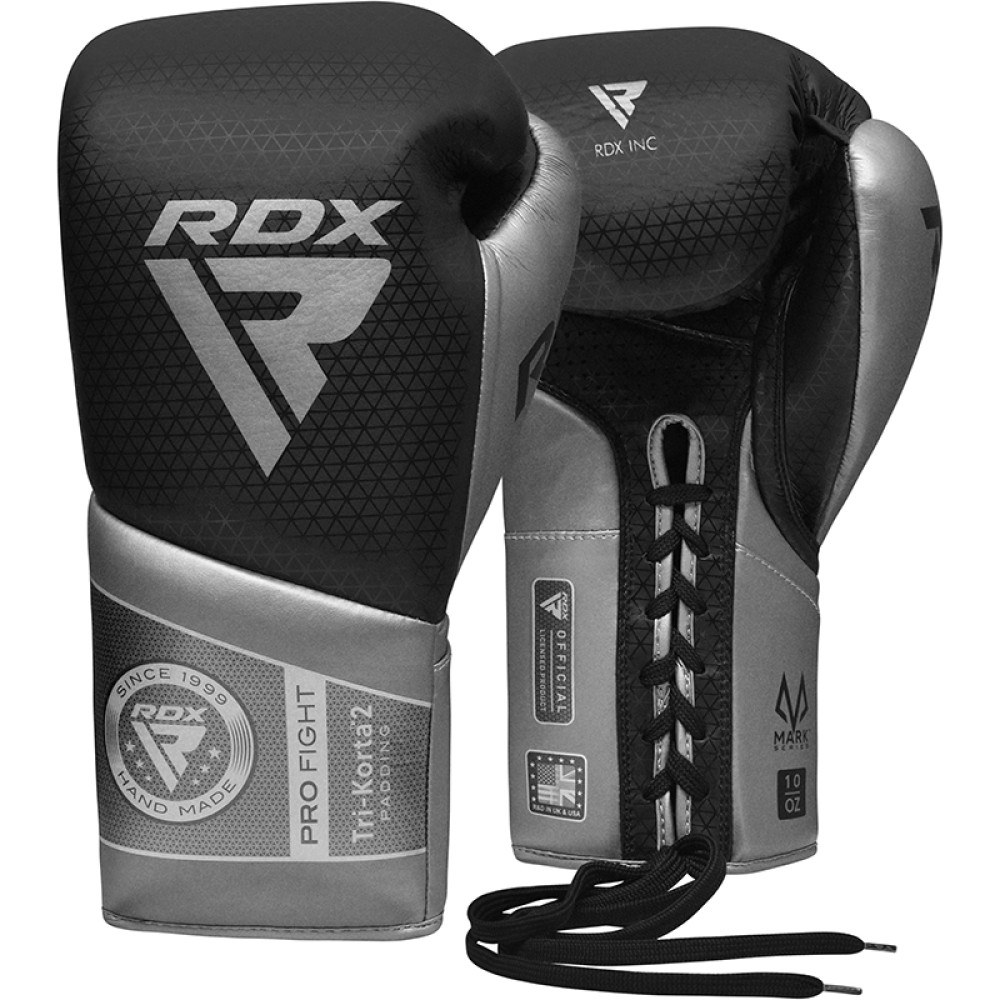 BOXING GLOVES MARK PRO FIGHT TRI KORTA 2 SILVER 10ΟΖ