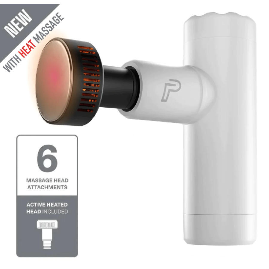 IGNITE MINI MASSAGE GUN WITH HEAT (WHITE)
