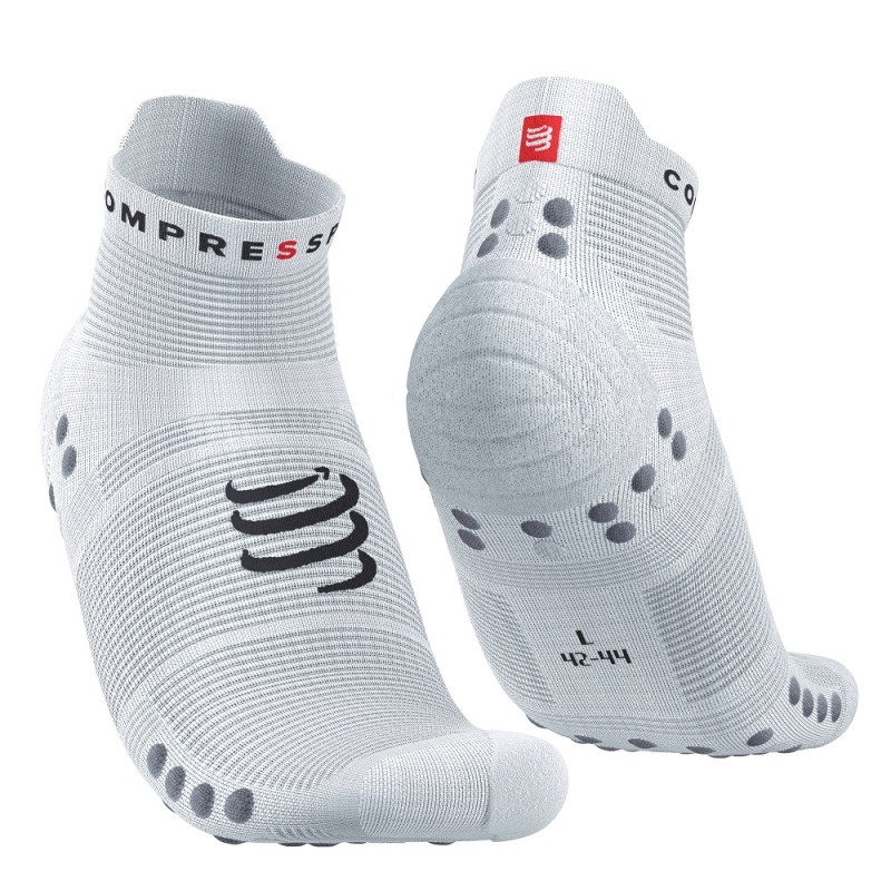 PRO RACING SOCKS V4.0 RUN LOW WHITE ALLOY 35-38