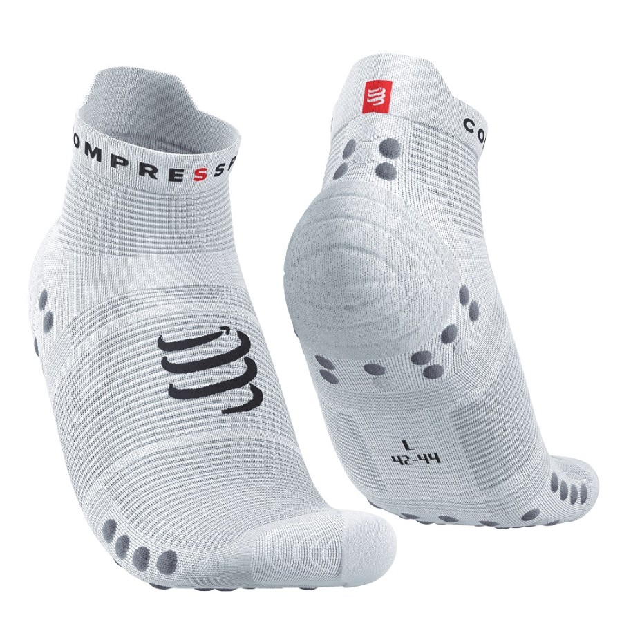 PRO RACING SOCKS V4.0 RUN LOW WHITE ALLOY 39-41