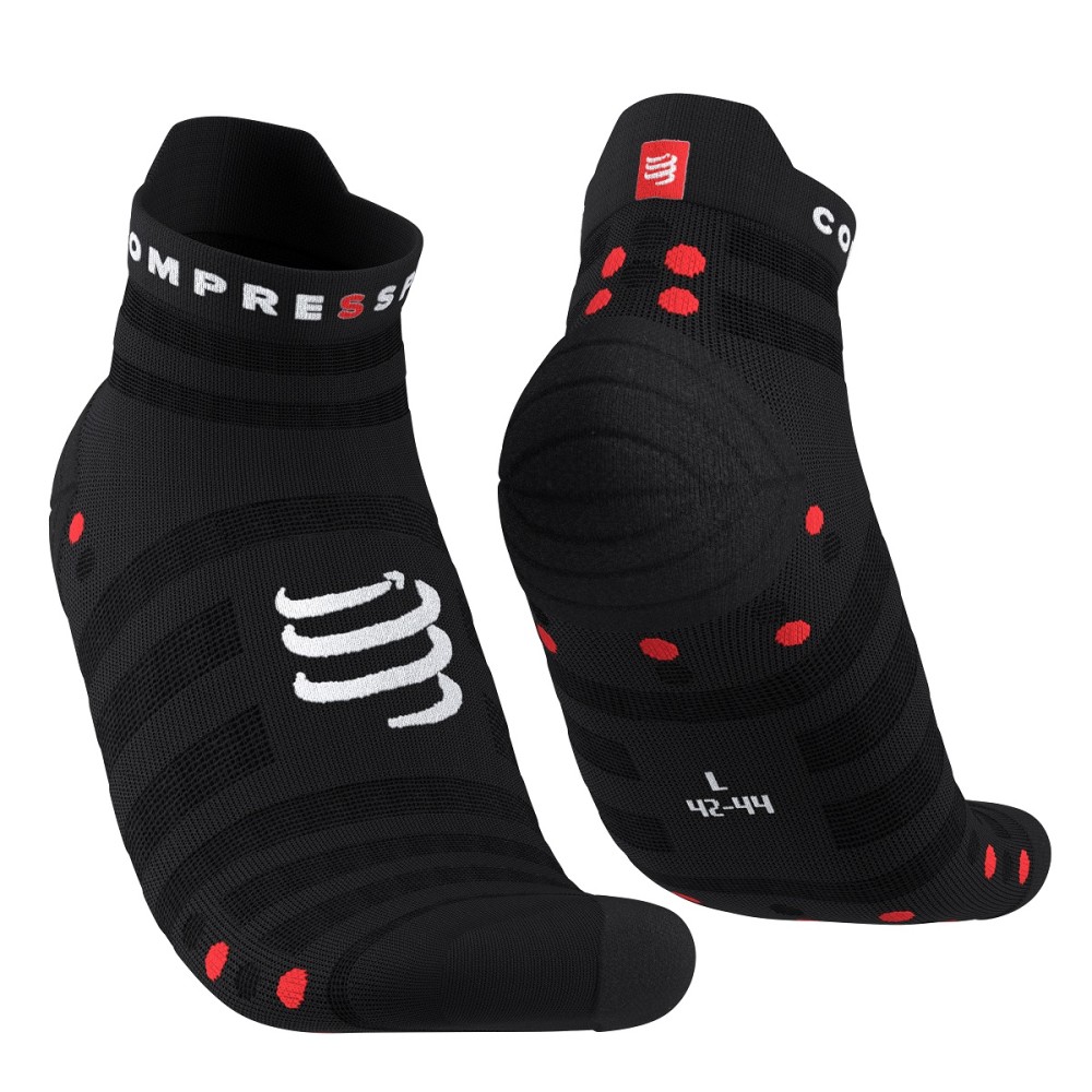 PRO RACING SOCKS V4.0 ULTRALIGHT LOW BLACK/RED 42-44