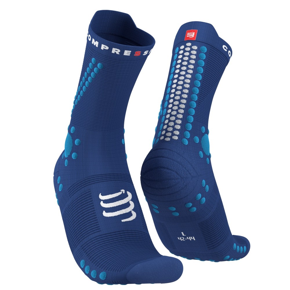 PRO RACING SOCKS V4.0 TRAIL SODALITE FLUO BLUE 45-48
