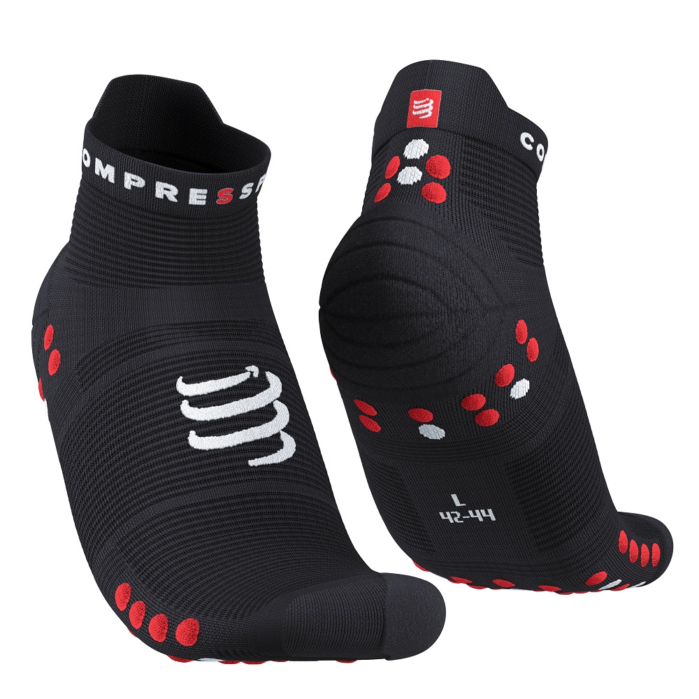 PRO RACING SOCKS V4.0 RUN LOW BLACK/RED 45-48