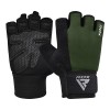 GYM WEIGHT LIFTING GLOVES W1 HALF ARMY GREEN-XL
