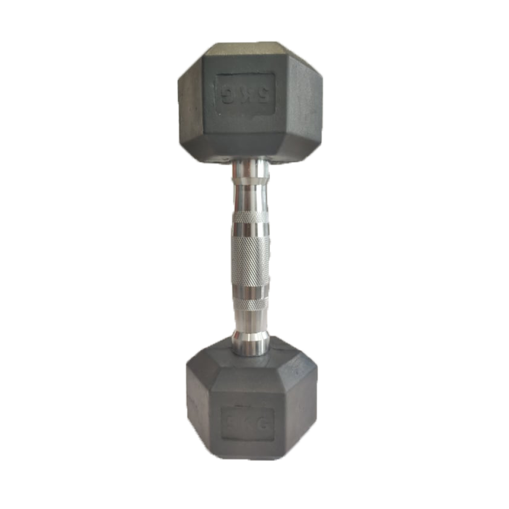 Hexagonal Rubber Dumbbell 20kg Pro-Fit