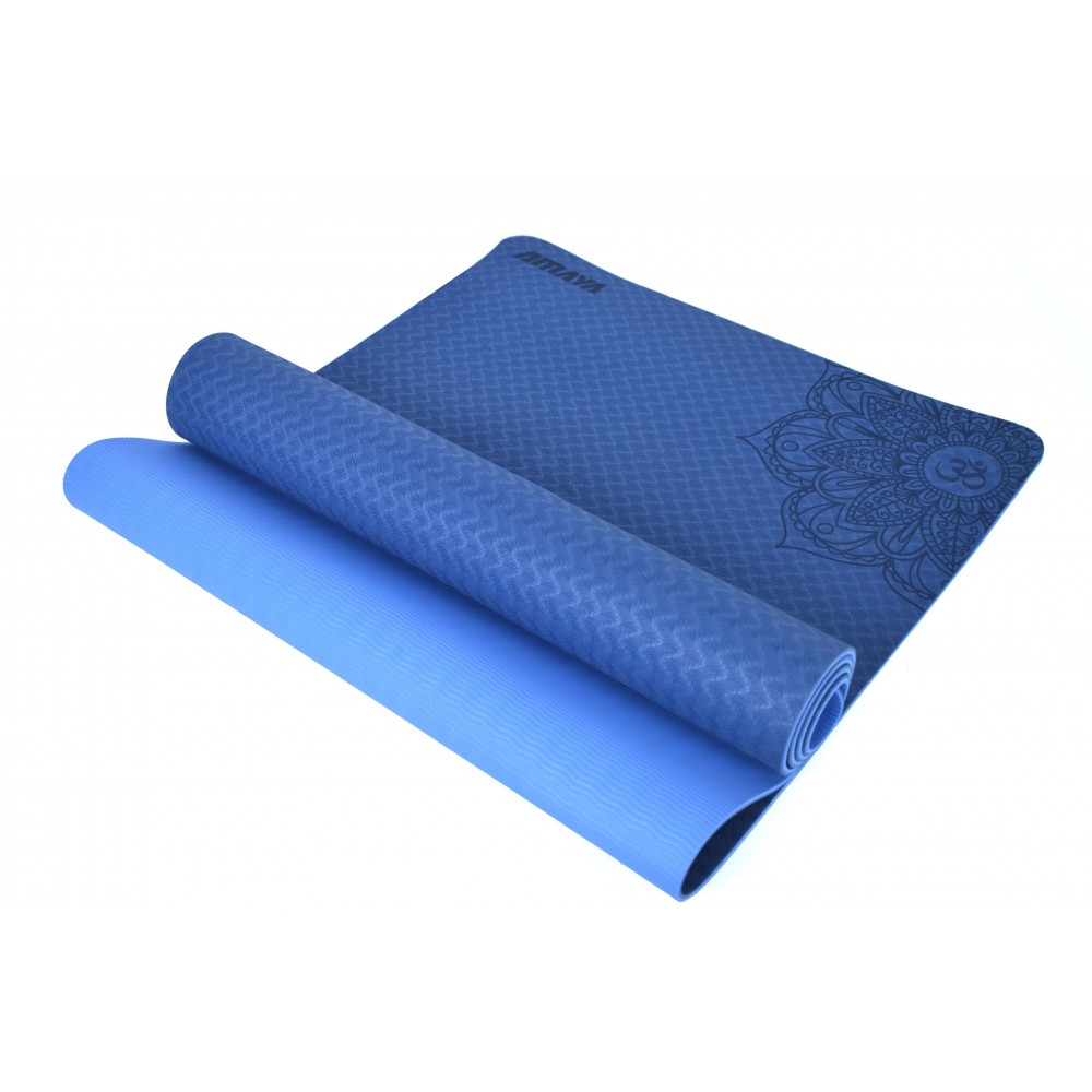 TWO-TONE T.P.E. YOGA MAT DARK BLUE