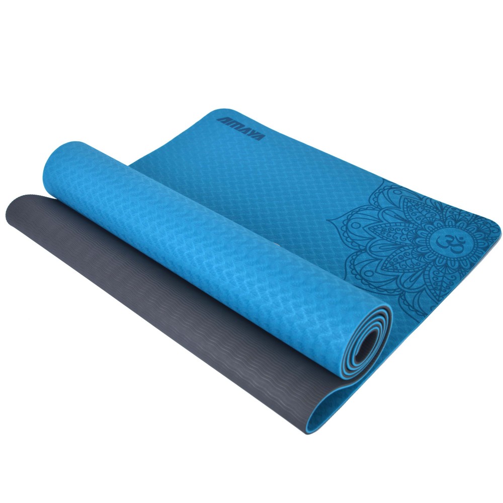 TWO-TONE T.P.E. YOGA MAT MARINE WATER
