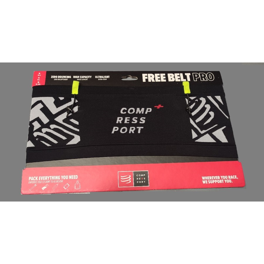 COMPRESSPORT FREE BELT PRO (BLACK WHITE LIME) XL/XLL